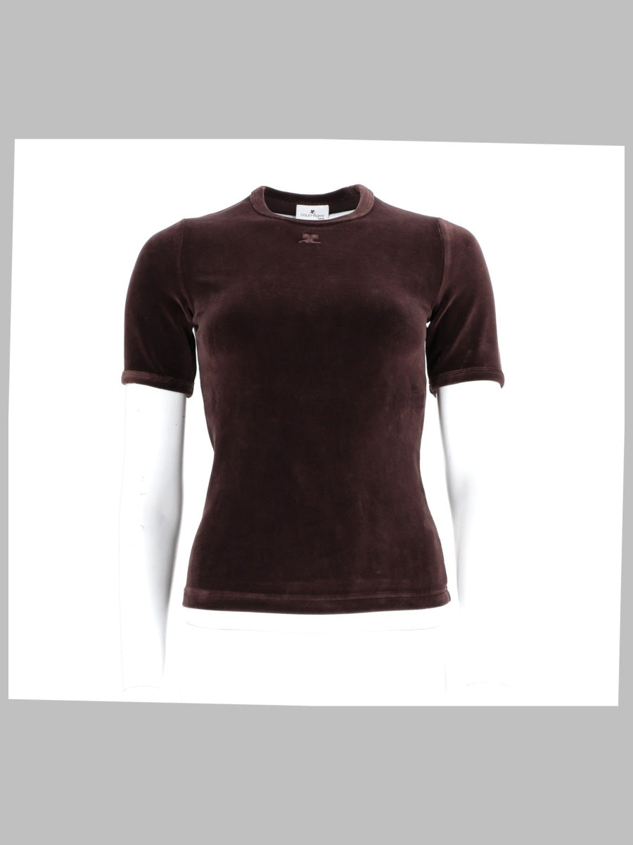 T-Shirt Velvet Brown Cotton T-shirts