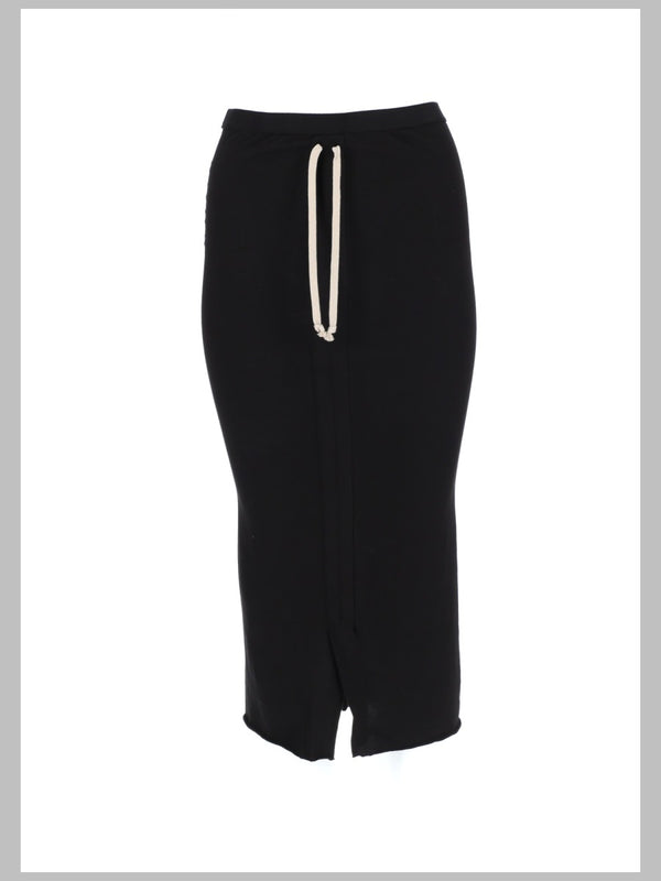 Cotton Midi Skirt Black