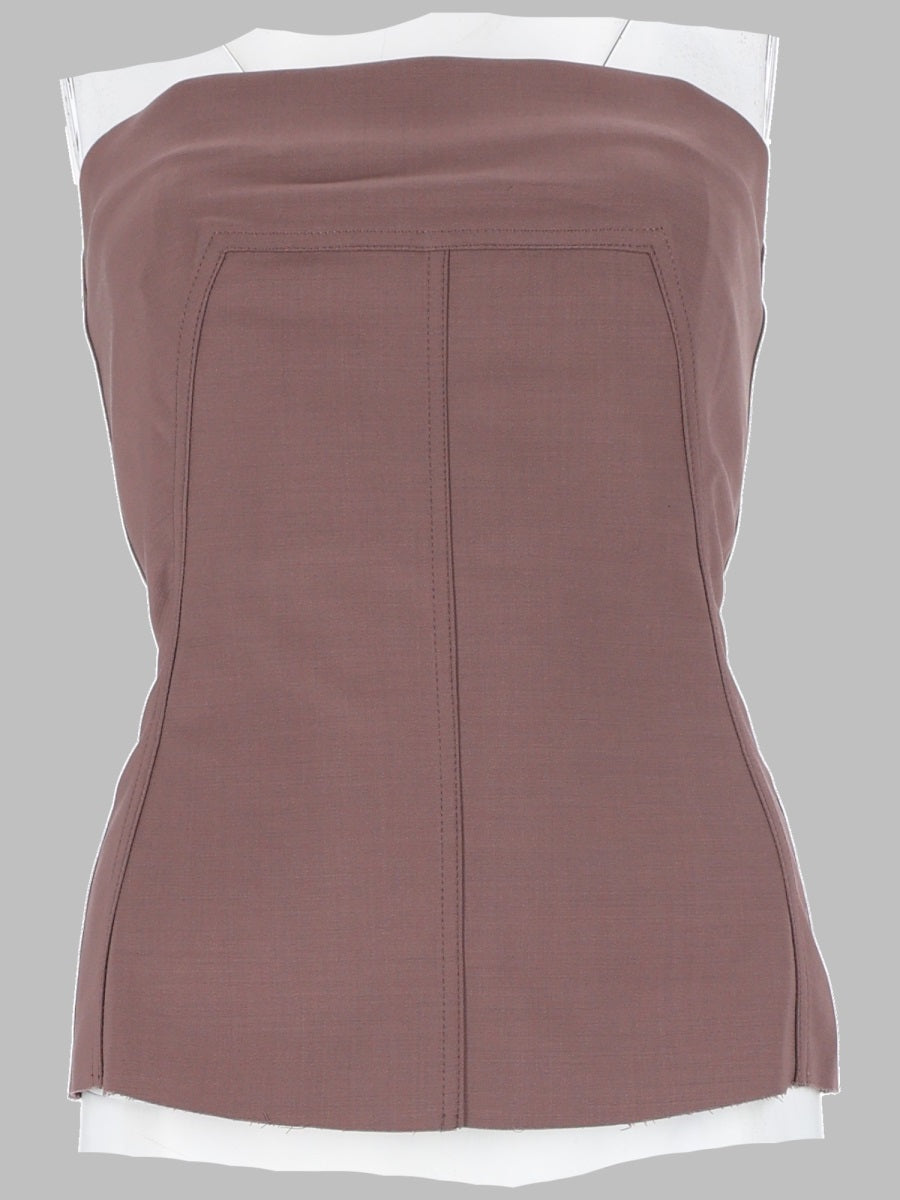 Wool Bustier Top Purple New Tops