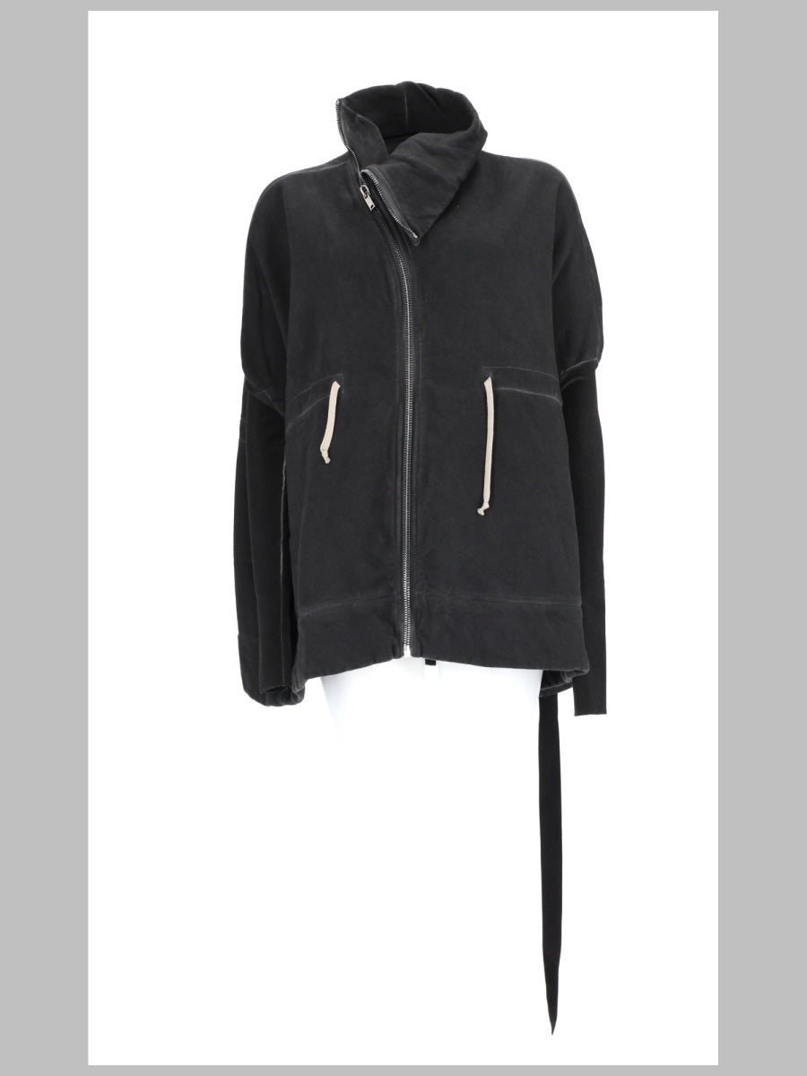 Mountain Jacket With Asymmetric Zip Charcoal Cotton