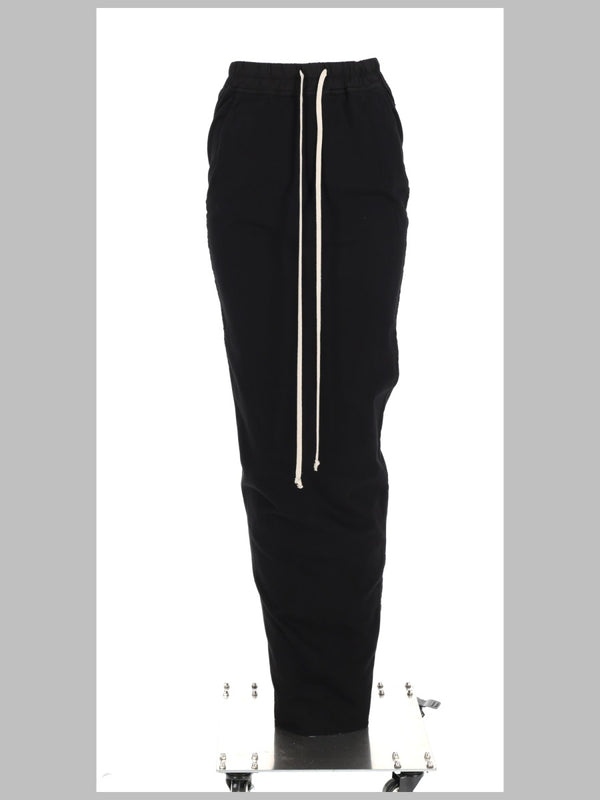 Pull On Pillar Skirt Black Cotton