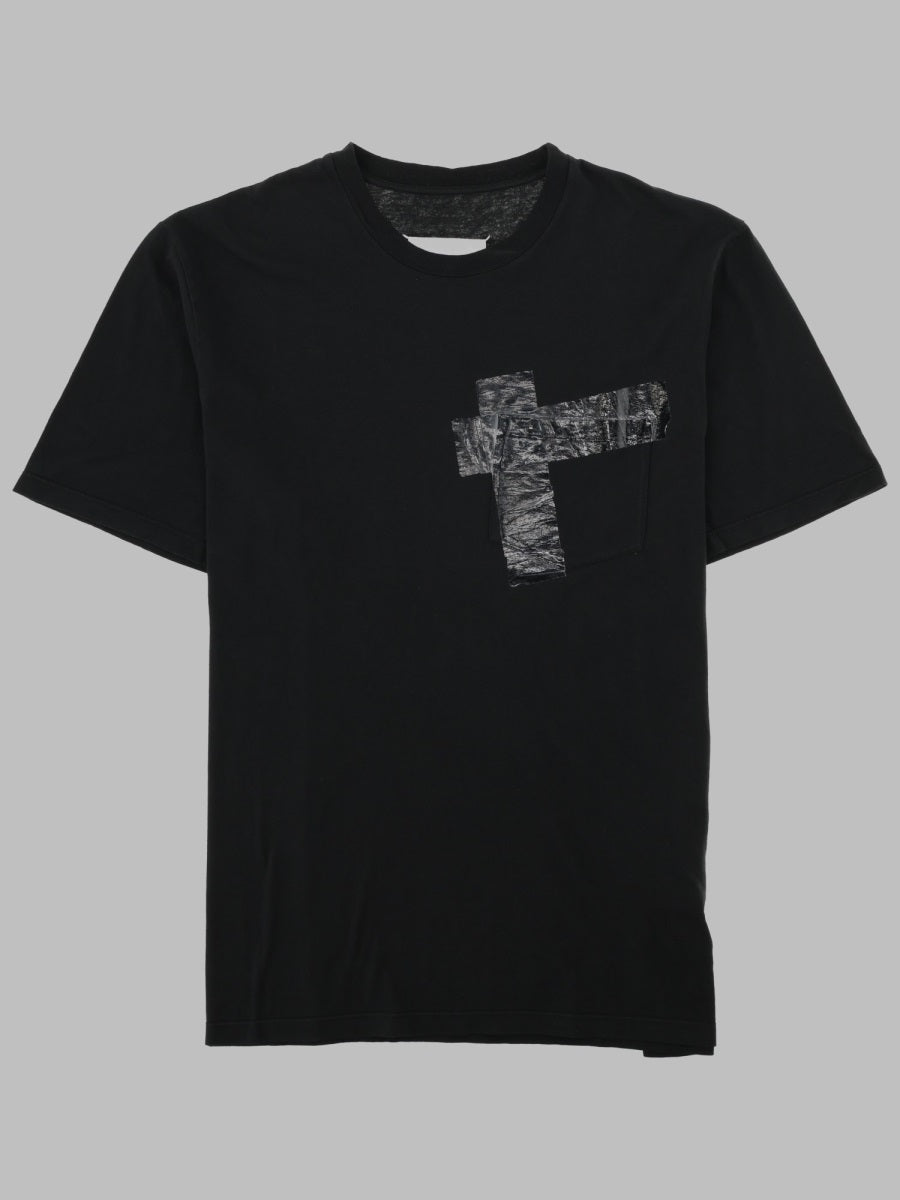 T-Shirt Taped Black Cotton T-shirts