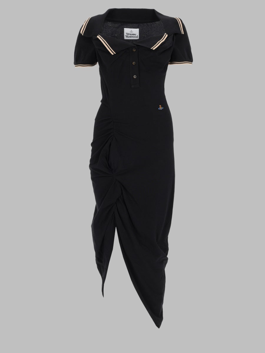 Dress Long Monday Pulling Cotton Black