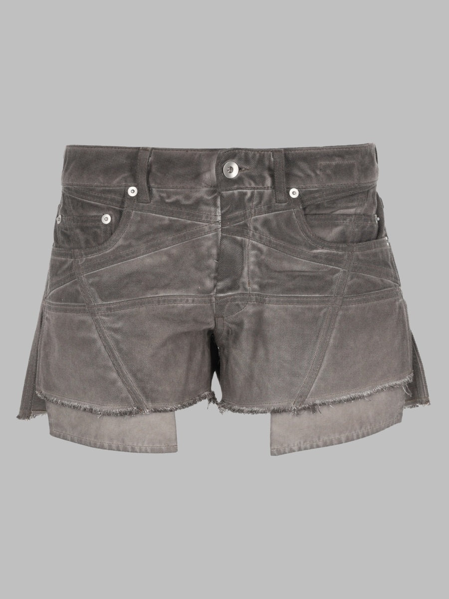 Denim Shorts Lana Cut Offs Charcoal Cotton