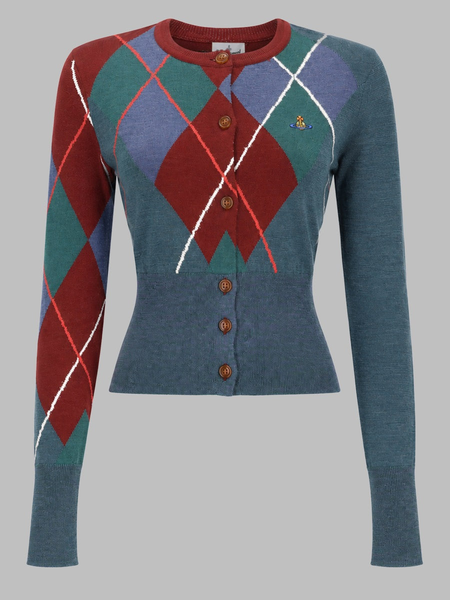 Argyle Wool Cardigan Multicolour Jumpers