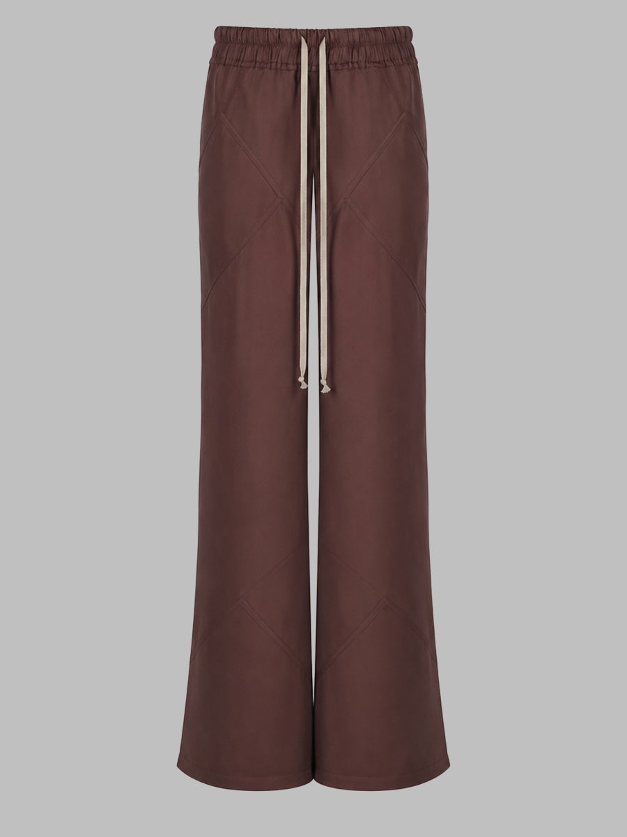 Drawstring Trousers Purple Acetate