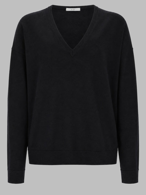 V-Neck Cashmere Sweater Black Jumpers