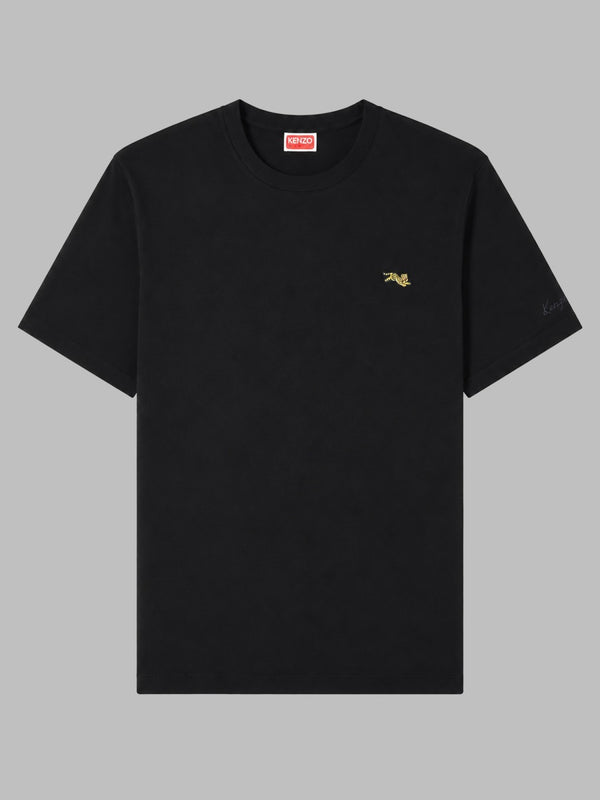 T-Shirt Jumping Tiger Black Cotton T-shirts
