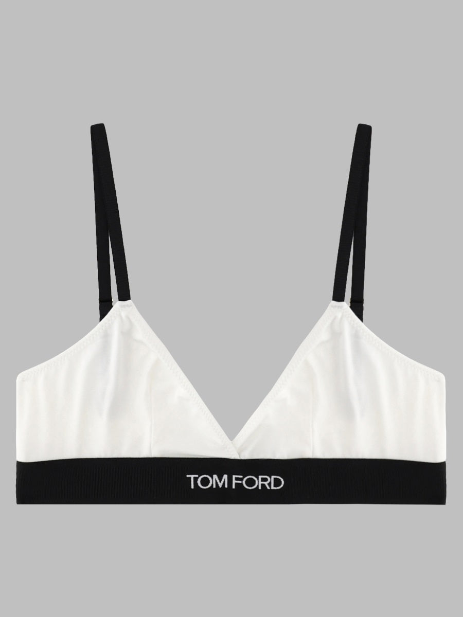 Logo Bralette White Modal Underwear