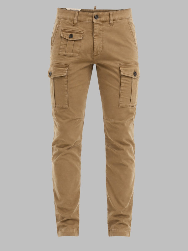 Sexy Cargo Trousers Brown Cotton