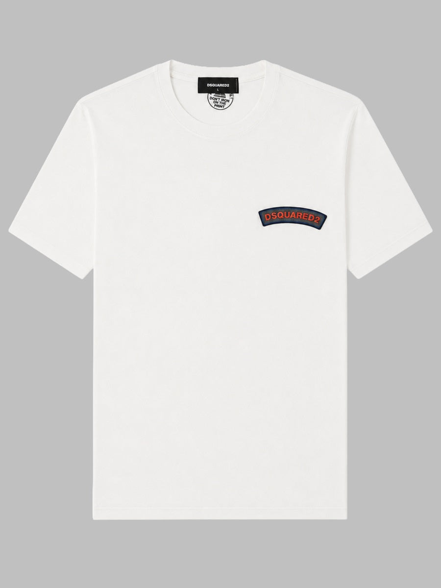 T-Shirt With Logo, White Cotton T-shirts