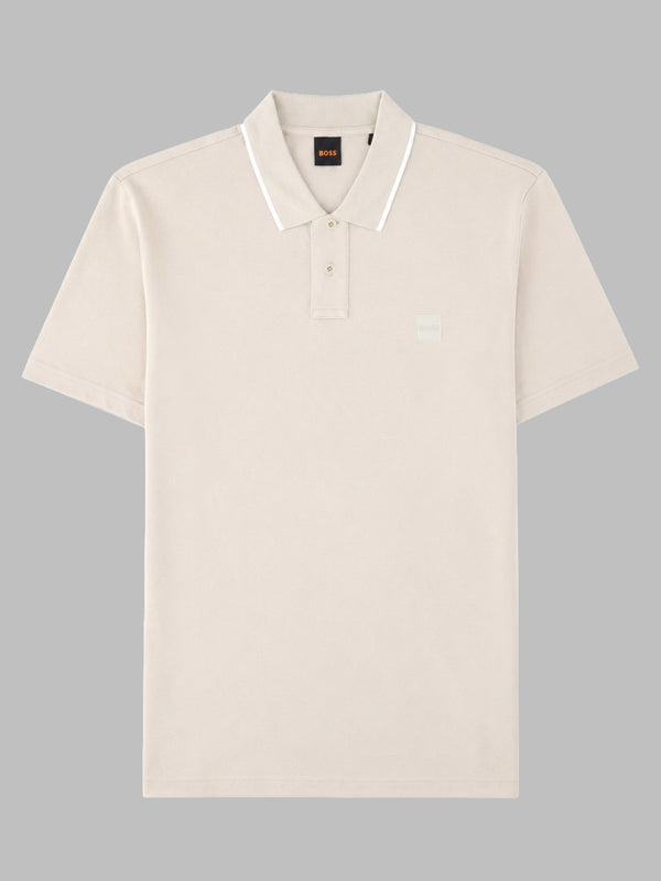 Polo Shirt Beige Cotton