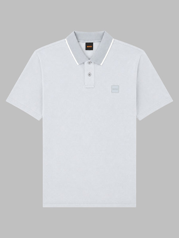 Logo Cotton Polo Shirt Grey