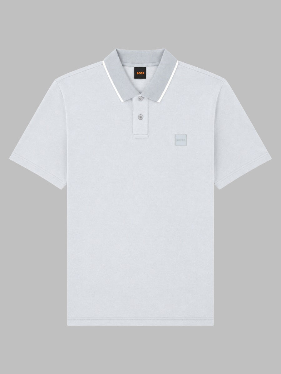 Logo Cotton Polo Shirt Grey
