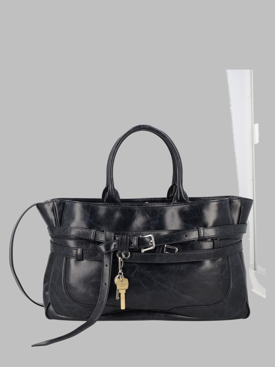 Tote Brocle Black Leather Bag Shoulder