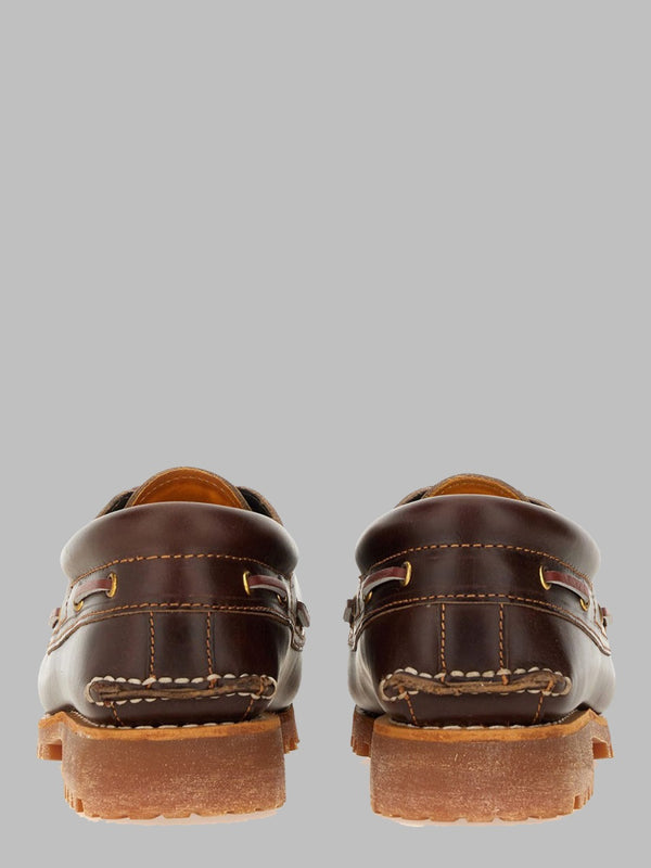 Boat Shoes Authentic 3-Eye Classic Lug Brown Leather Loafers