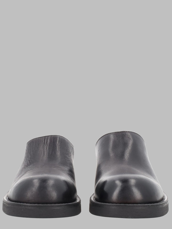 Biker Leather Mules Black Bovine