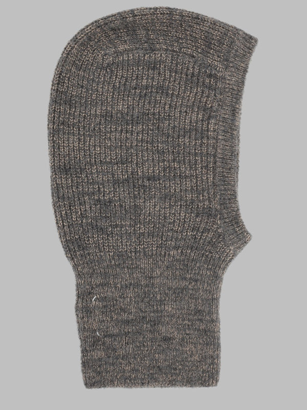 Knit Balaclava Grey Cotton Hat