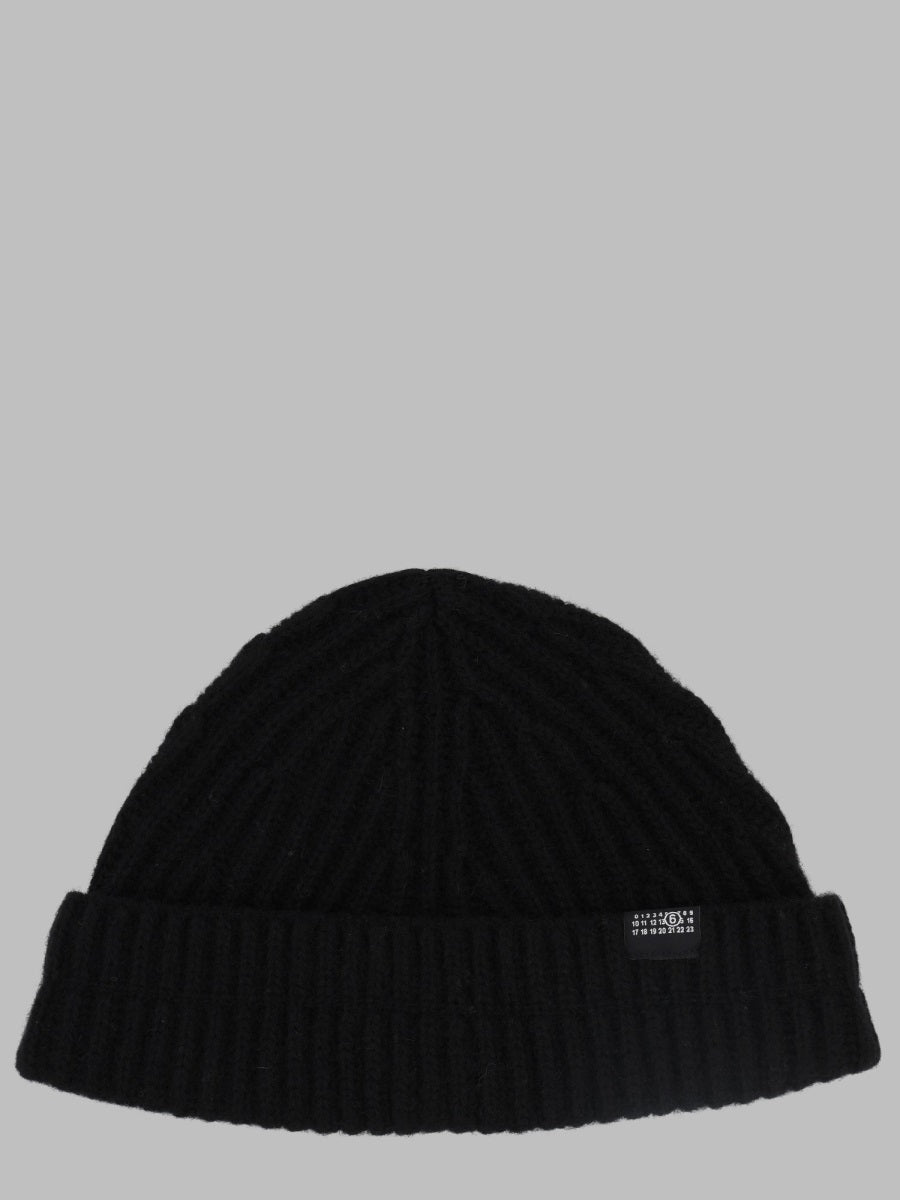 Beanie Hat Black Wool
