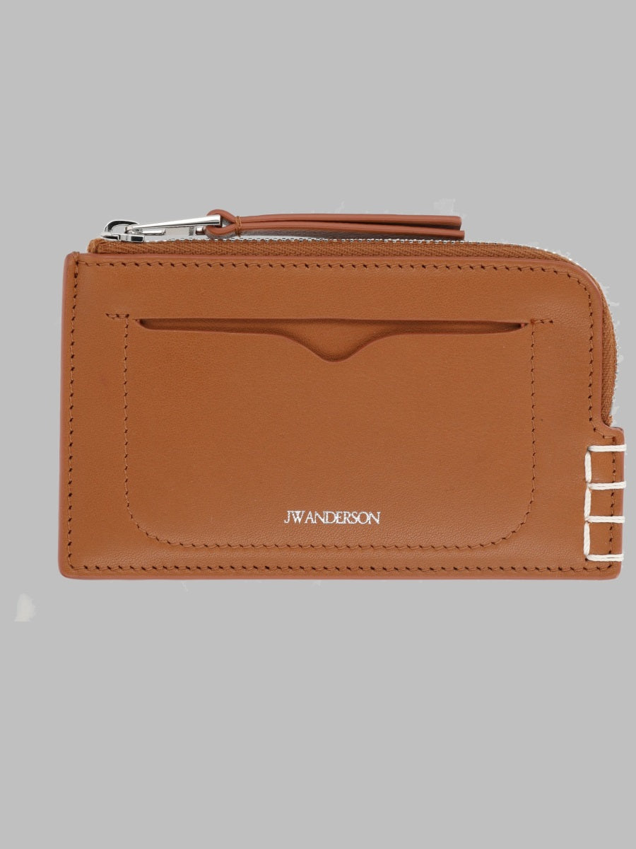 Zip-Around Wallet Beige Leather & Purses