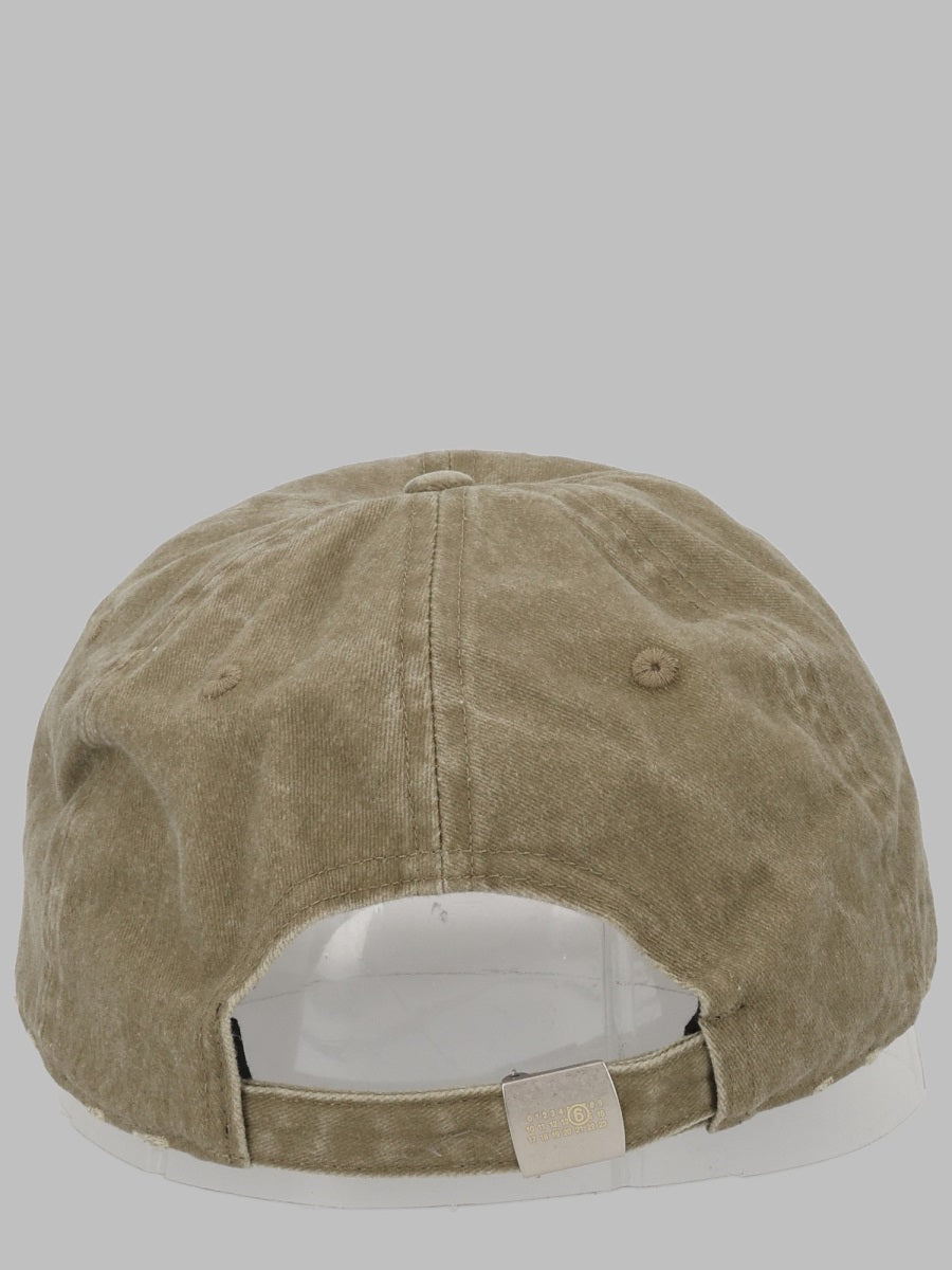 Cotton Baseball Cap With Logo Black Hat