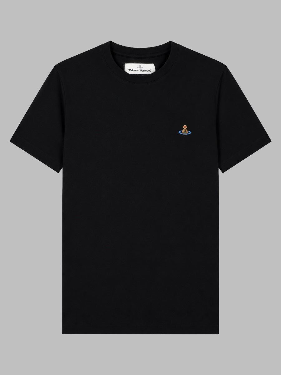 T-Shirt Logo Print Cotton Black T-shirts