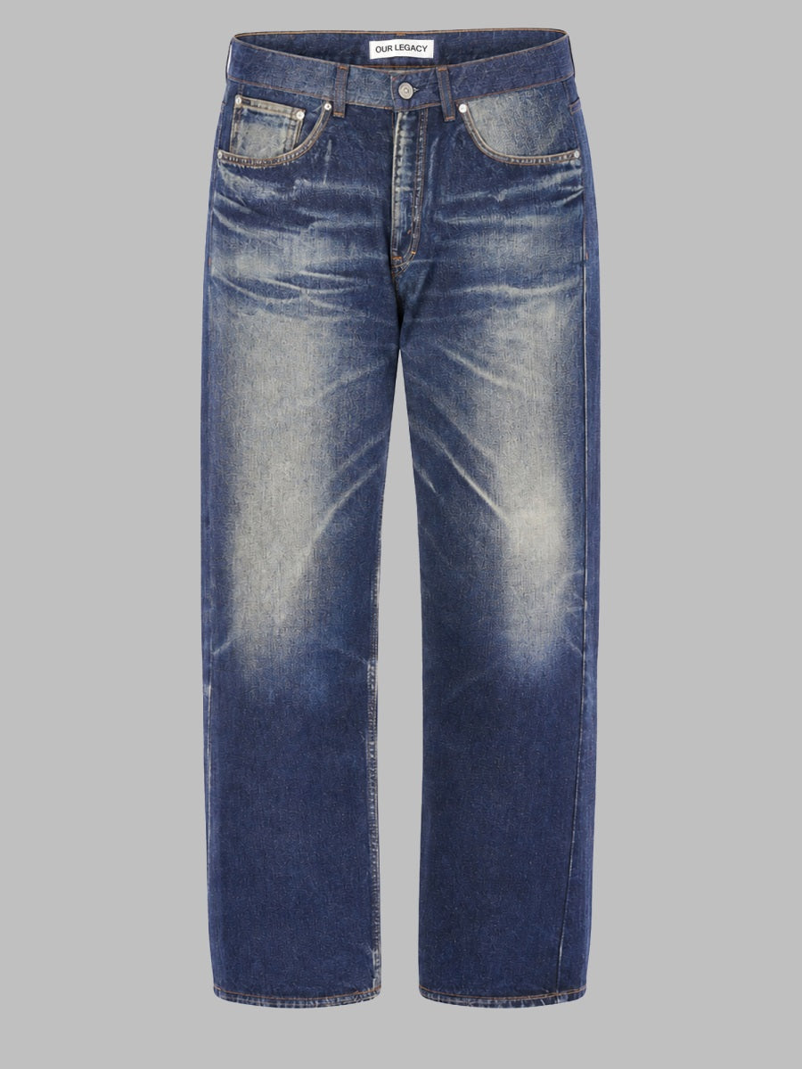 Azure Print Cotton Denim Jeans Organic (gots)