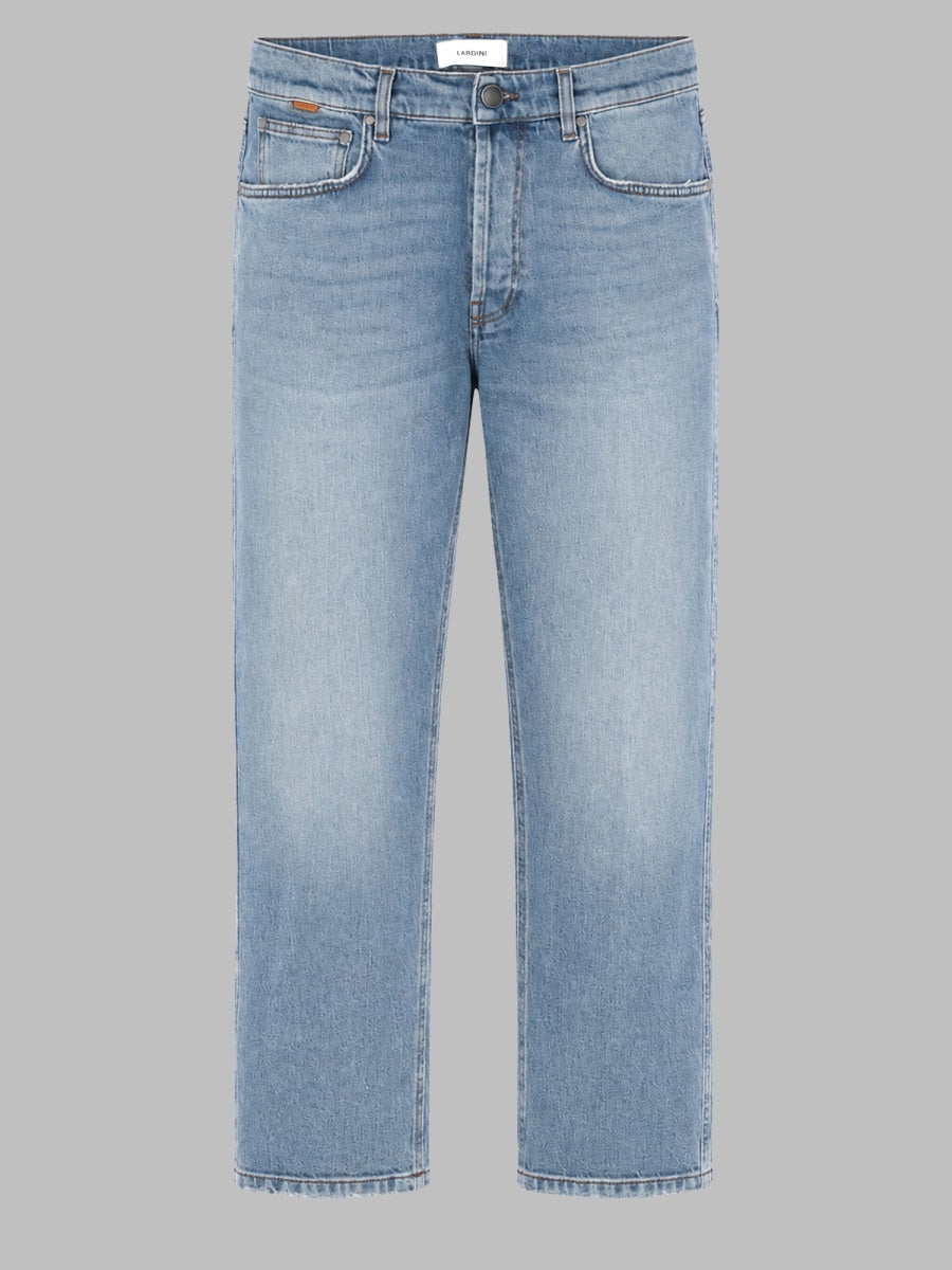 Cotton Denim Trousers Blue