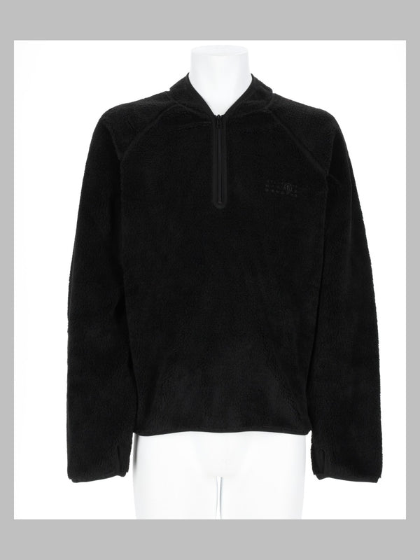 Reversible Zip Sweatshirt Black Polyester Sweatshirts