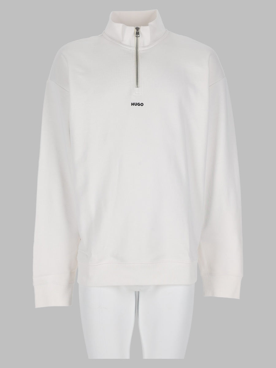 Sweatshirt Durty Logo Ivory Cotton Sweatshirts