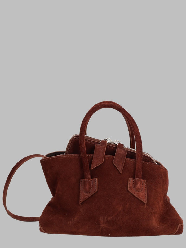 Shoulder Bag La Passeggiata Mini Brown Suede Leather