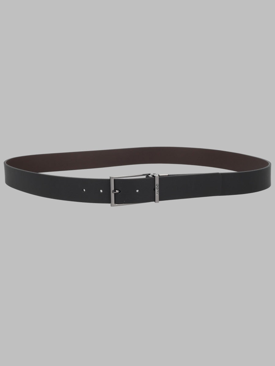 Leather Belt Gruffy Black Cow Hide