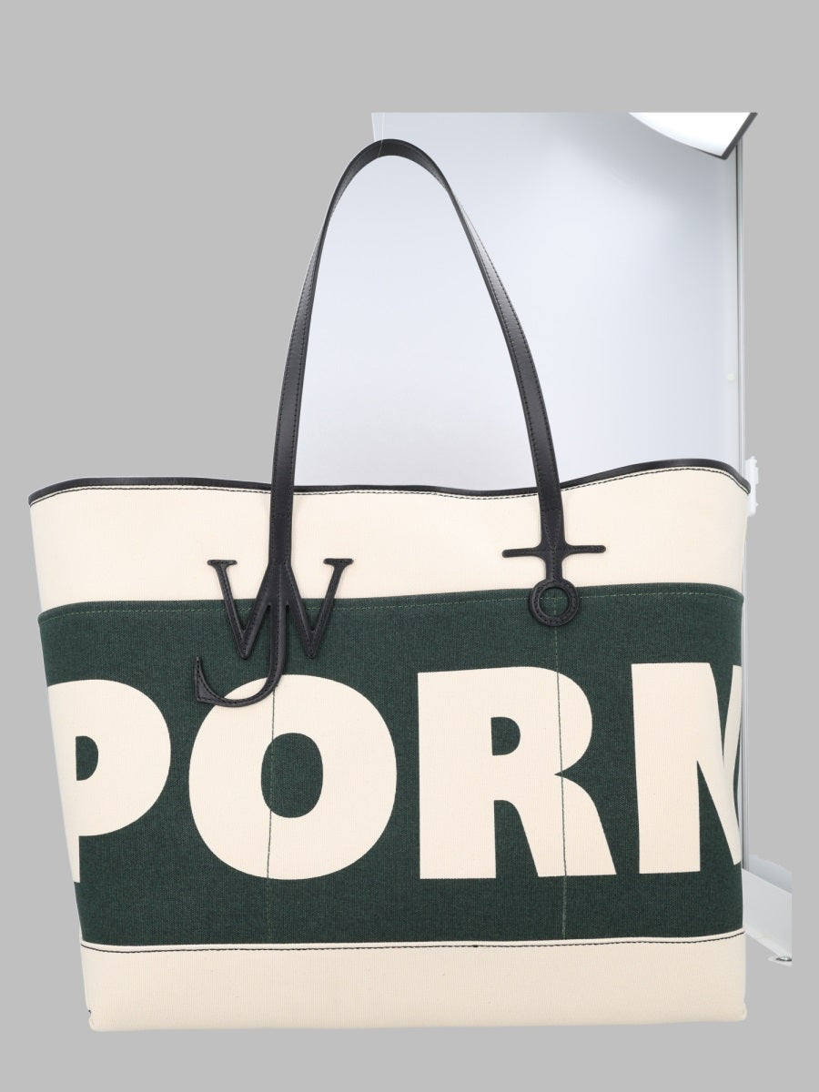 Tote Bag Xl Anchor Green Cotton Handbags