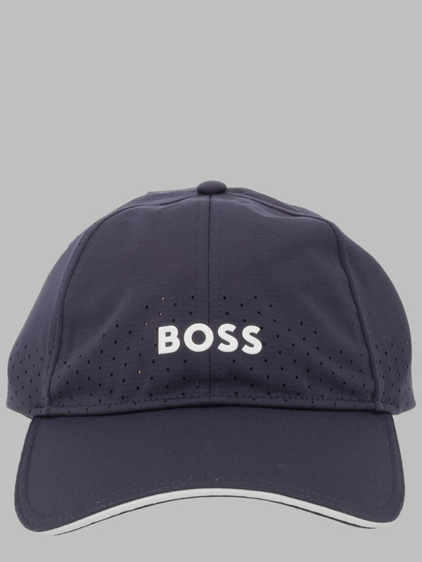 Baseball Cap Lach Perforated Logo Blue Polyester Hat