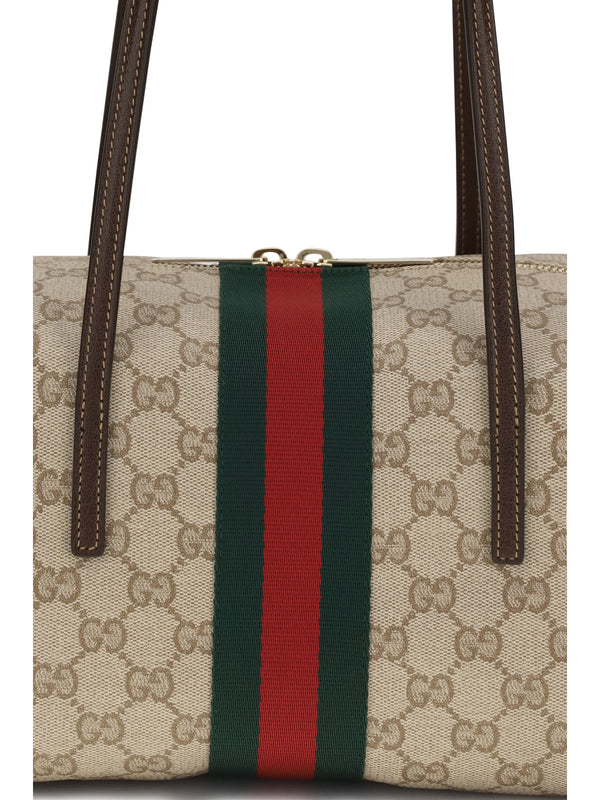 Shoulder Bag Boston Melrose Coated Fabric Brown Handbags