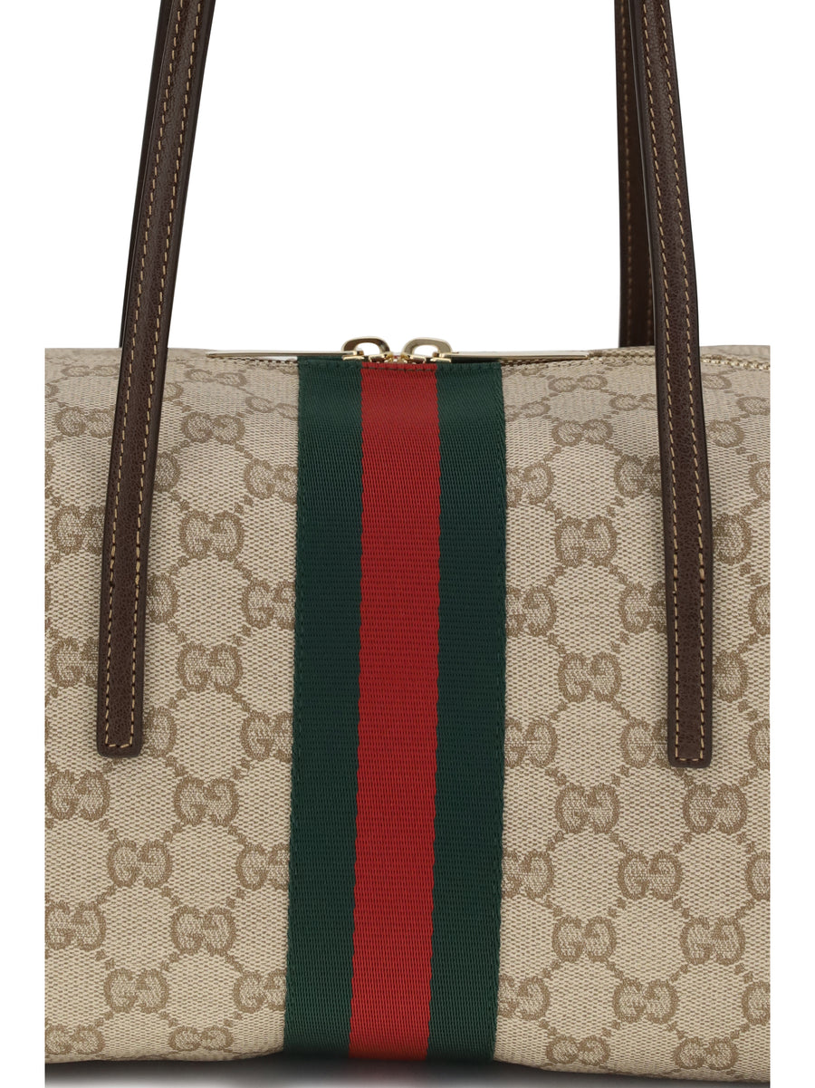 Shoulder Bag Boston Melrose Coated Fabric Brown Handbags