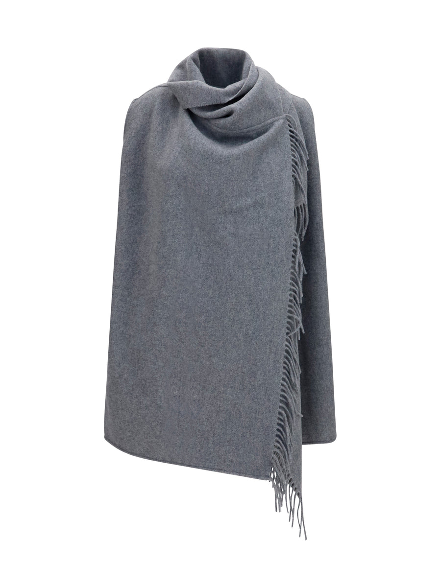 Wool Cape Granite Coat