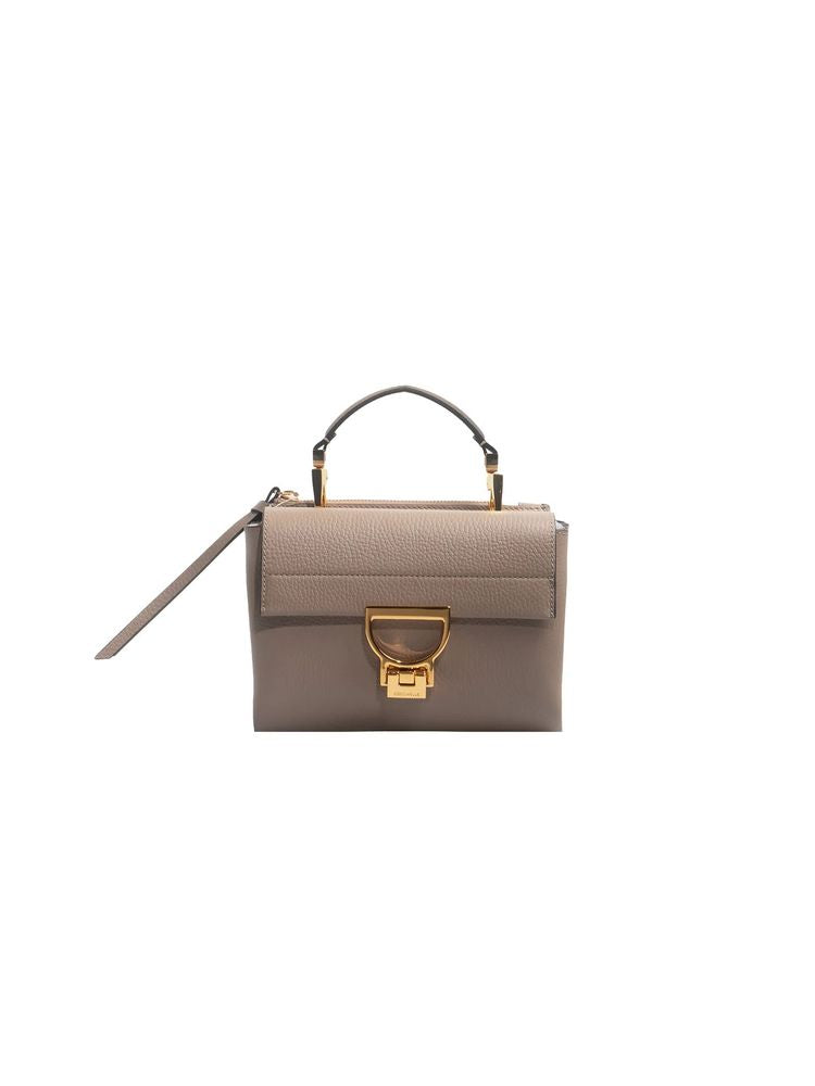 Coccinelle Handbag Warm Taupe Grained Leather Bags / Handbags