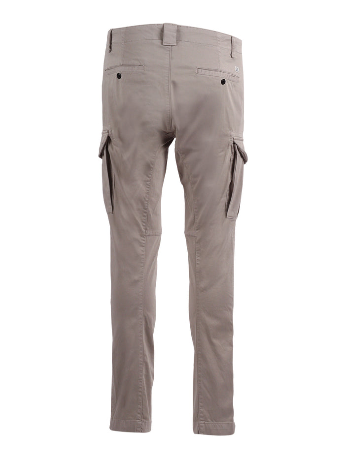 Pants - Cargo Beige Cotton Elastane