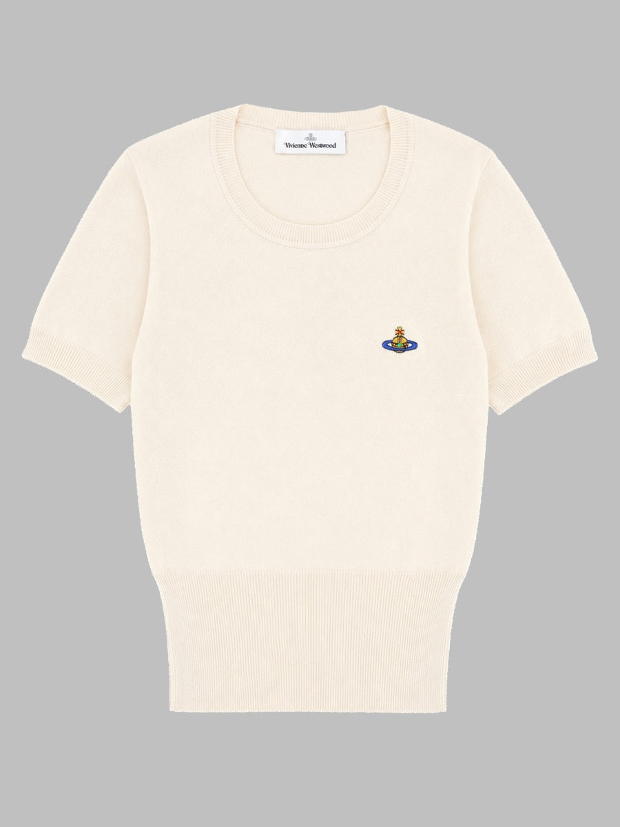 Knit Top Bea Ivory Cotton Cashmere Tops