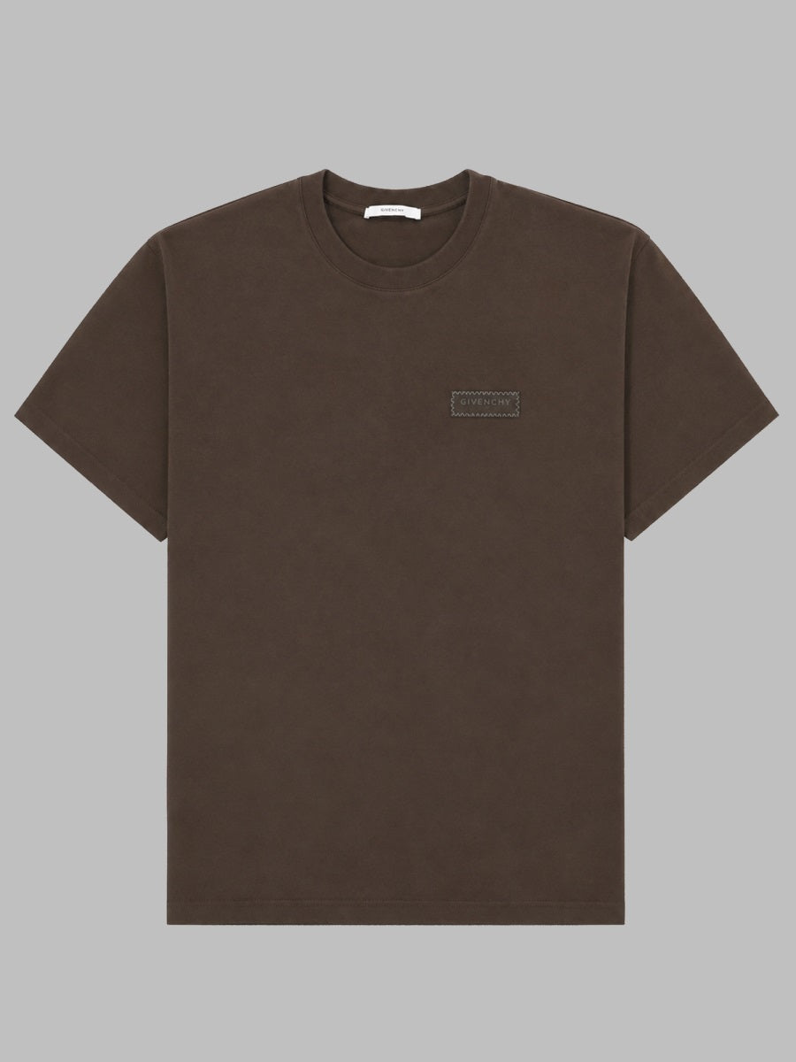 T-Shirt With Logo Brown Cotton T-shirts