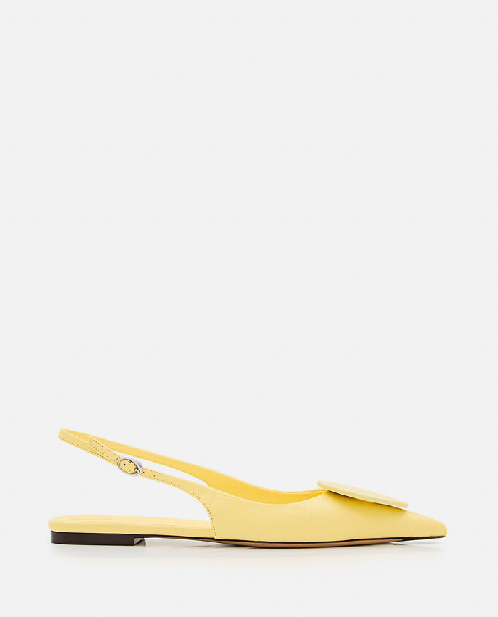 JACQUEMUS Flat shoes Yellow Lamb Leather
