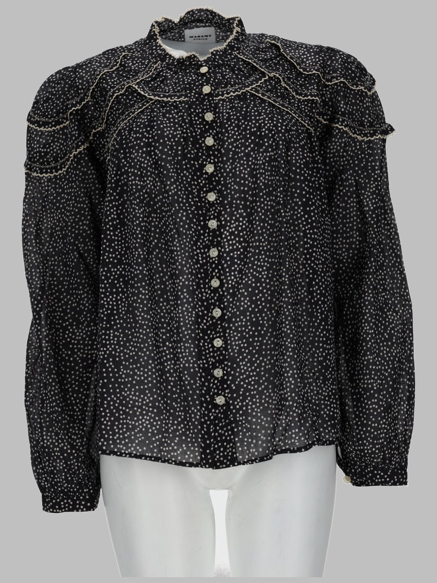 Cotton Voile Shirt Christa Black