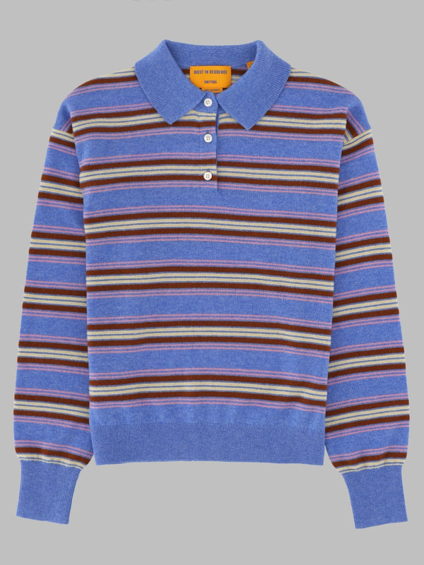 Cashmere Polo Collegiate Sweater Blue Jumpers