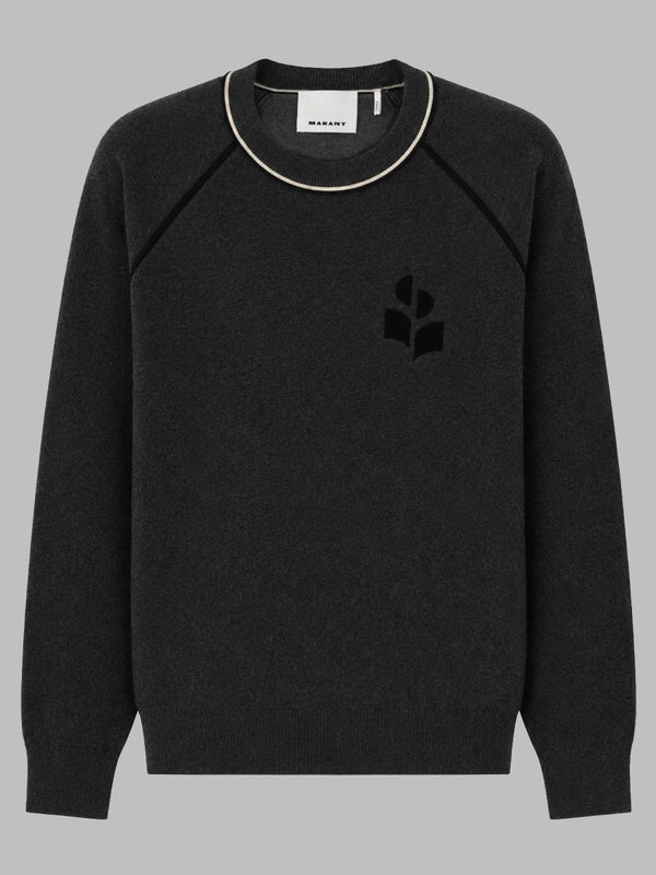 Serek Logo Knit Jumper Grey Cotton Jumpers