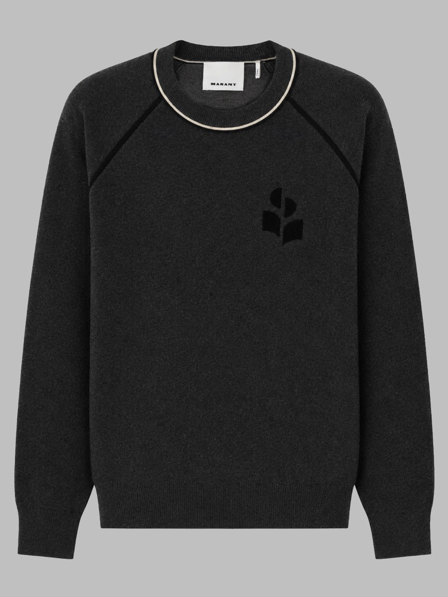 Serek Logo Knit Jumper Grey Cotton Jumpers
