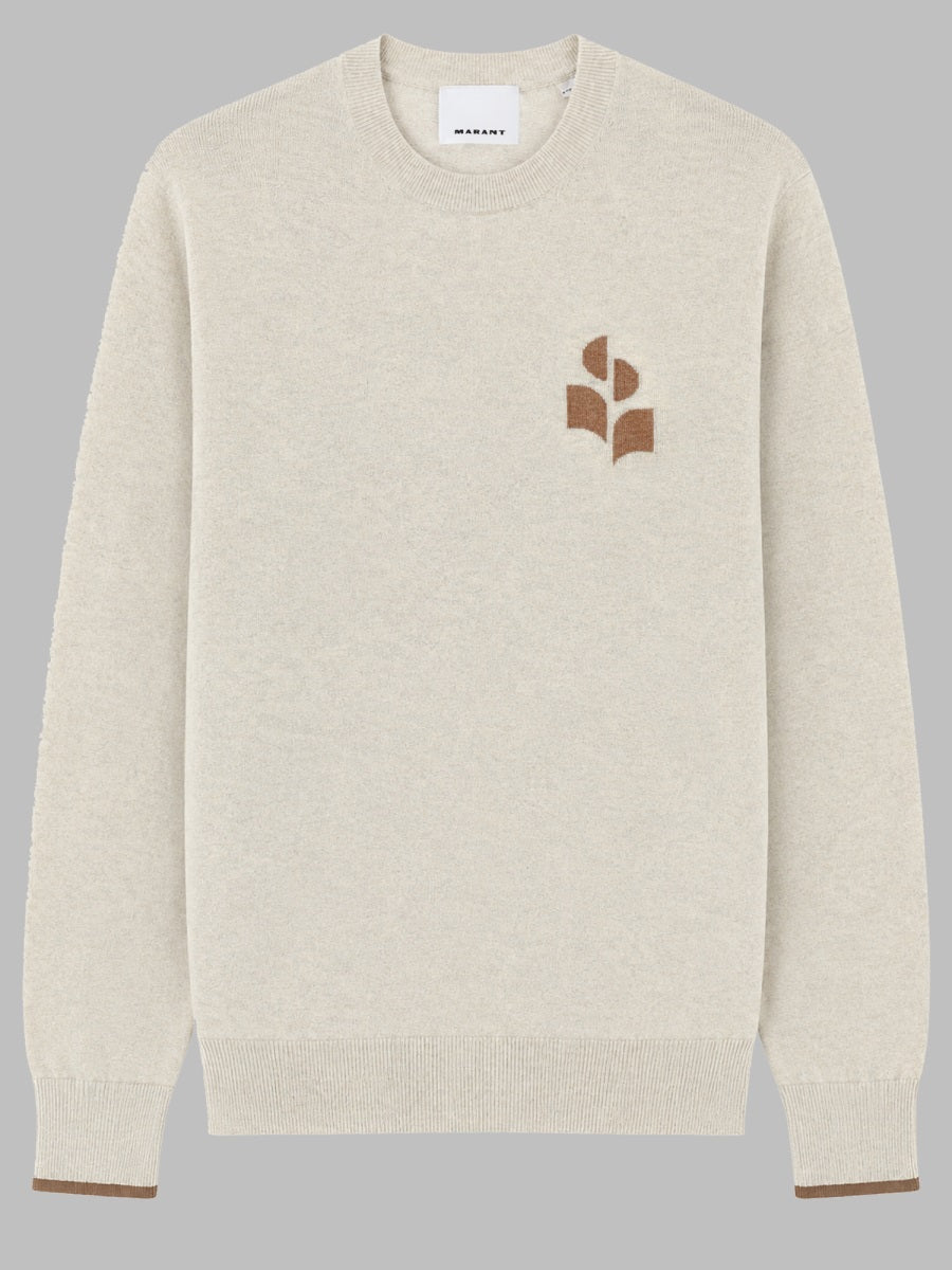 Jumper Antea Logo Grey Wool Blend Cotton Jumpers