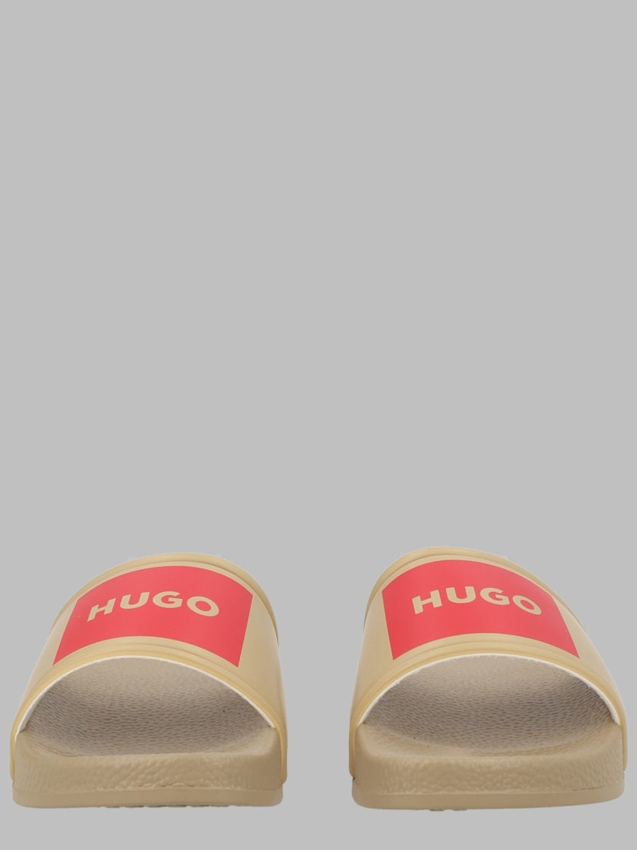 Slides Beige Synthetic Shoe