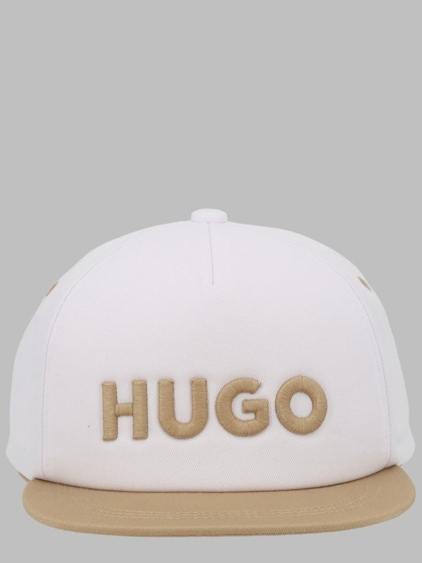 Hat White Cotton Blend Polyester