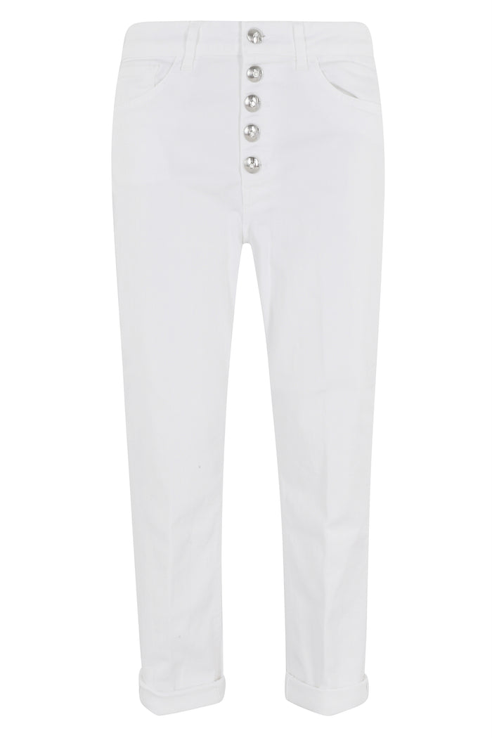 Jeans 5tasche Loose Koons White Cotone
